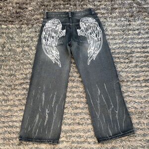 Disclosure Angel Wing Embellished Jeans